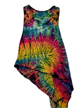 Tie-Dye Sleeveless Tank Top - Multicolor